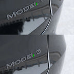 Model 3 / Y T Logo Overlay Front & Rear – Real Carbon Fiber Exterior