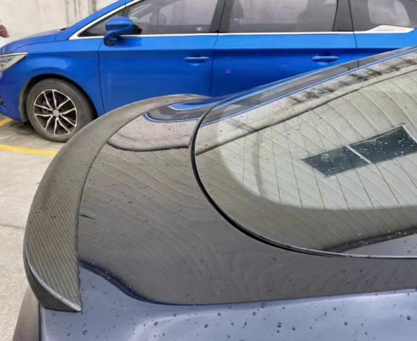 CUTIM Brand-new carbon fibre no-drill modification rear wing spoiler For Model S
