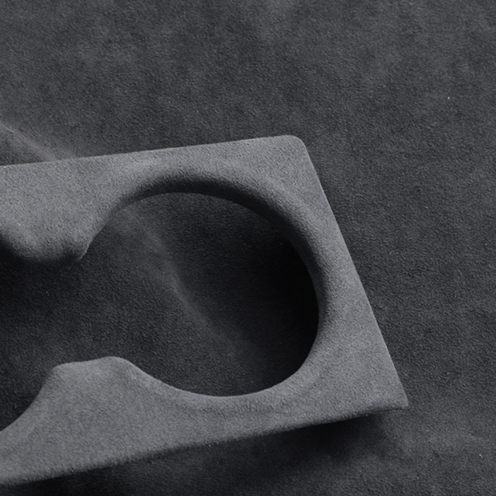 Rear Water Cup Holder Cover Trim – Alcantara Suede for Tesla Model 3 Highland & Model Y Juniper