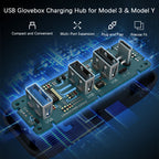 CUTIM USB Glovebox Charging Hub for Model 3 & Model Y