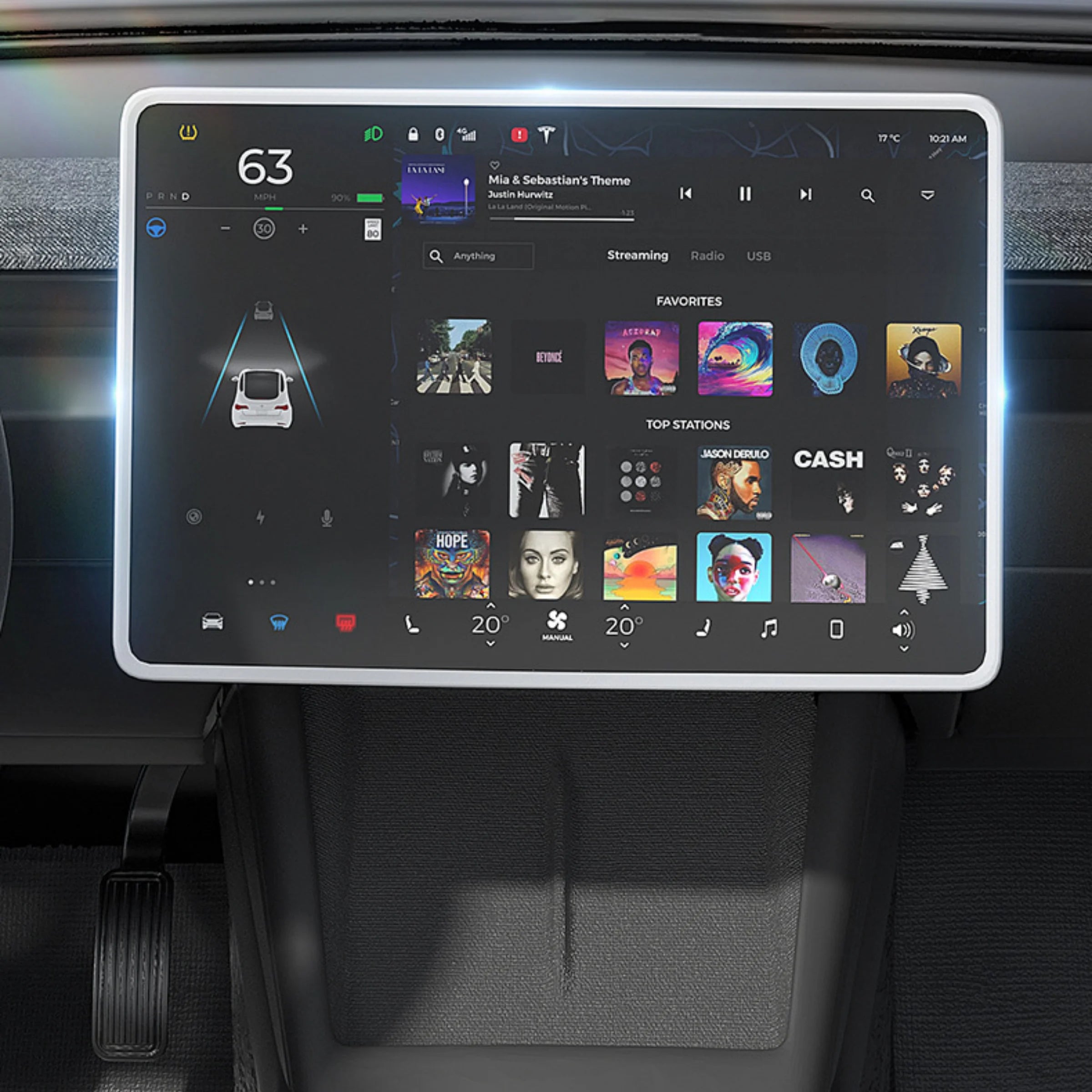 CUTIM Central Screen Protector Frame for Tesla Model 3 Highland & New Model Y