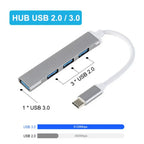 CUTIM Tesla USB Tepy C Hub suitable for Model 3/Y/S/X 4 in 1 USB 3.0 Ports