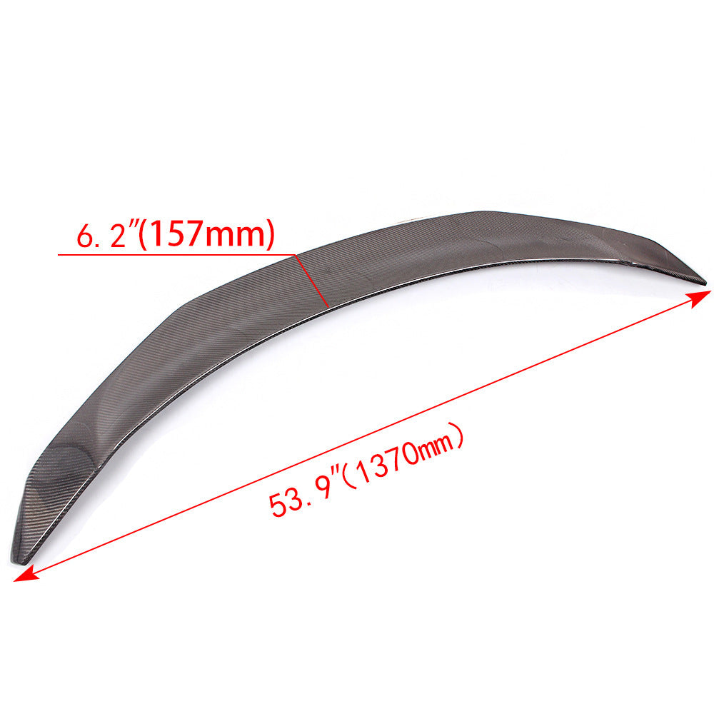 Tesla V-Style Carbon Fiber Rear Spoiler - Drill-Free Car Modification Aerodynamic Wing