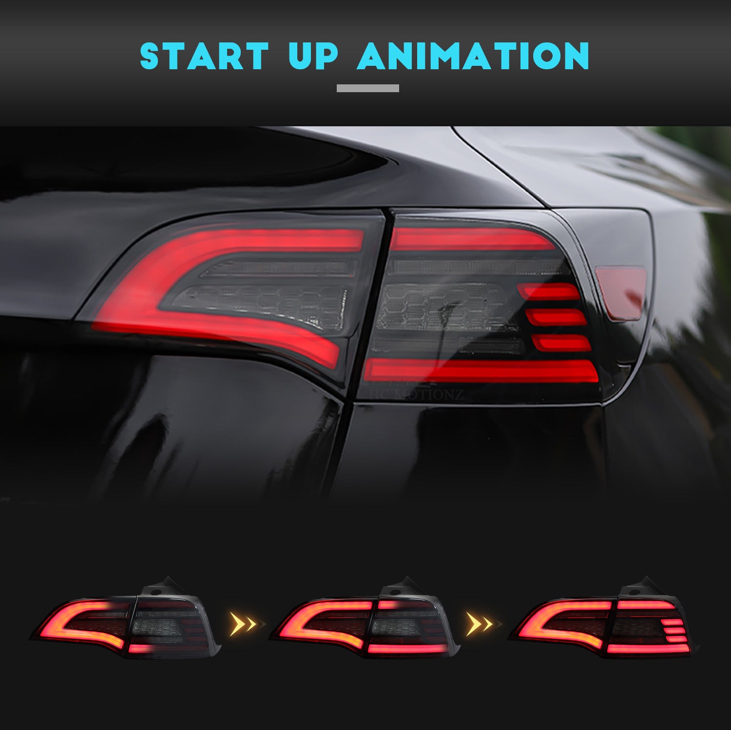 CUTIM Eagle Eye Edition LED Tail Light Assembly for Tesla Model 3 & Model Y