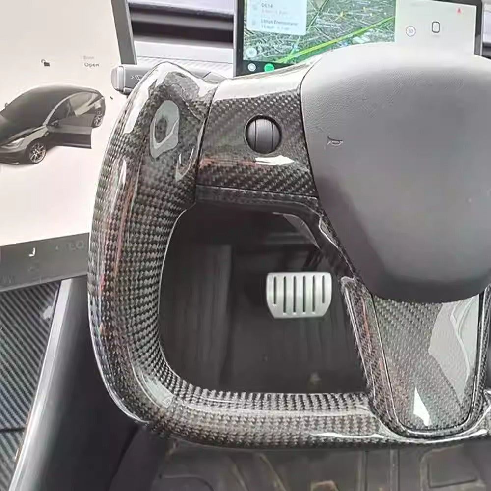 Yoke Full Carbon Fiber Steering Wheel for Tesla Model 3 / Y