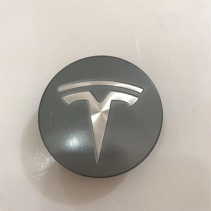 CUTIM Tesla Wheel Center Cap Emblem - Car Wheel Hub Cover Badge