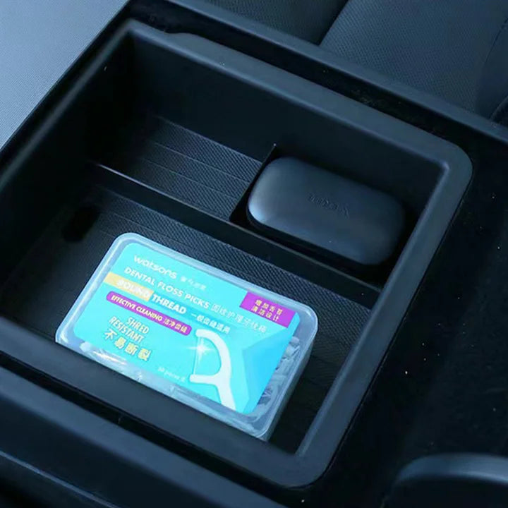 Center Armrest Storage Box Double-Layered Organizer for Tesla Model 3 Highland & New Model Y