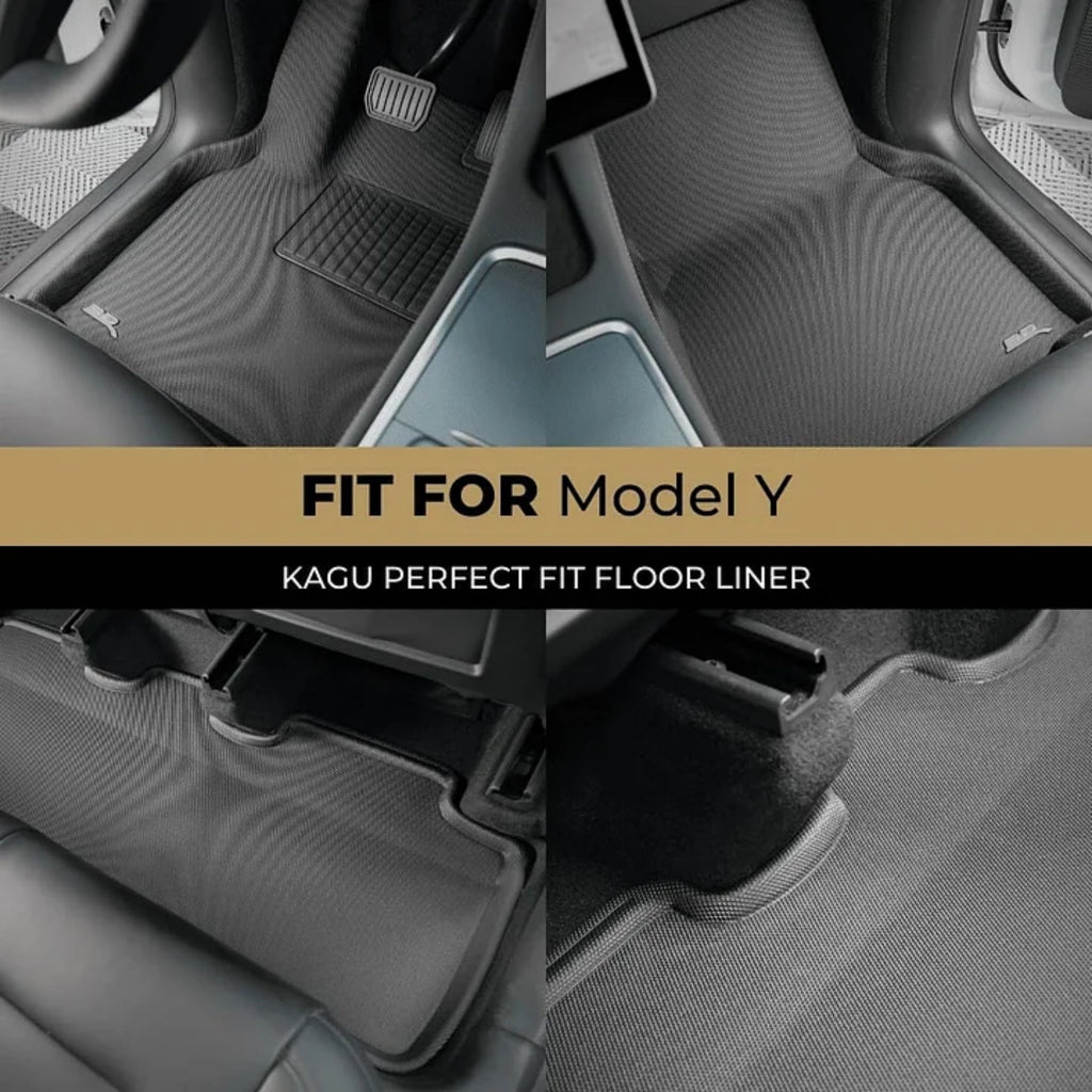 Tesla Model Y 3D All-Weather Floor Mats – Full Coverage (LHD)