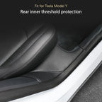 CUTIM Leather Rear Door Sill Protector for Tesla Model Y