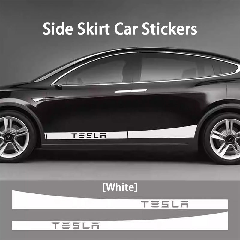 CUTIM Car Door Side Skirt Stripes Sill Sticker Body Decal for Tesla Model S/3/X/Y (2pcs/set)