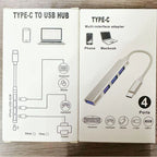 CUTIM Tesla USB Tepy C Hub suitable for Model 3/Y/S/X 4 in 1 USB 3.0 Ports