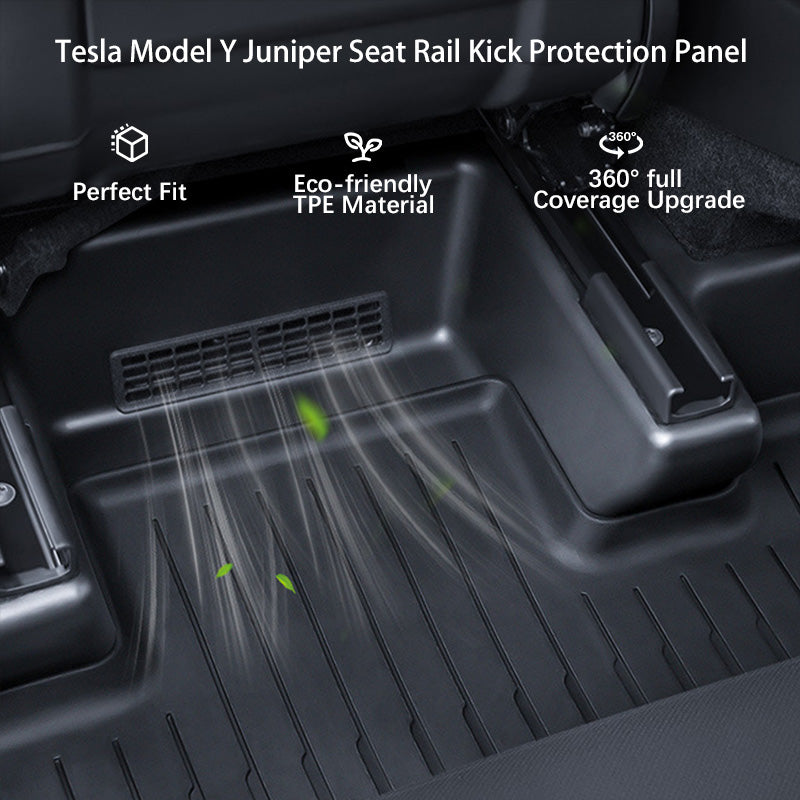 CUTIM Seat Slide Rail Anti-Kick Guards for Tesla Model Y Juniper