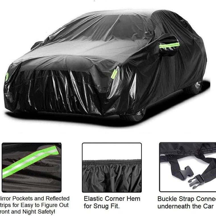 CUTIM Car Cover All-Weather Protection - Thickened Universal Waterproof Dustproof Sunproof Car Cover