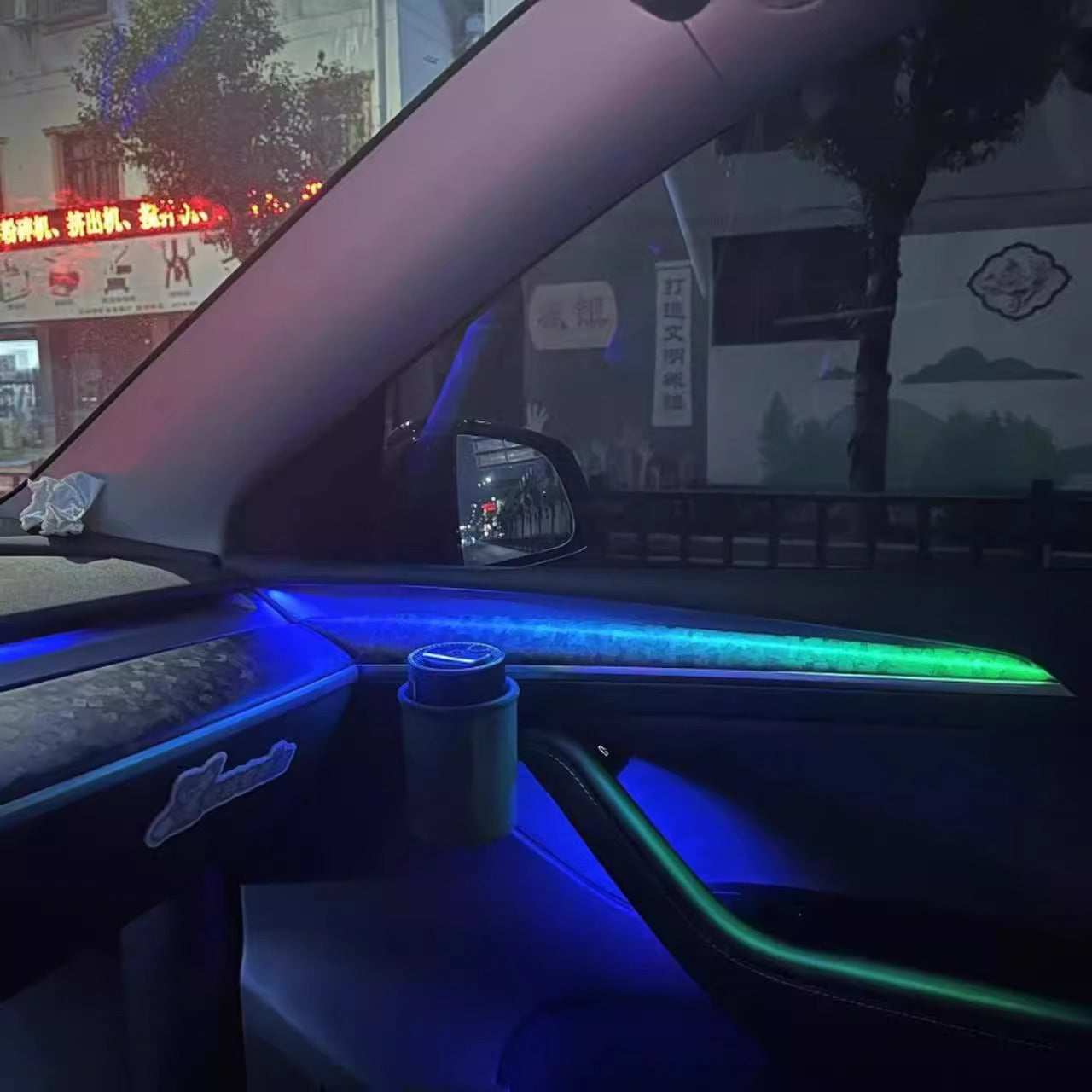 CUTIM Door Handle Bowl Lights Ambient Lighting for Model 3 Highland & New Model Y