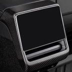 Real Dry Carbon Fiber Rear Screen Trim Frame Overlay for Tesla Model 3 Highland
