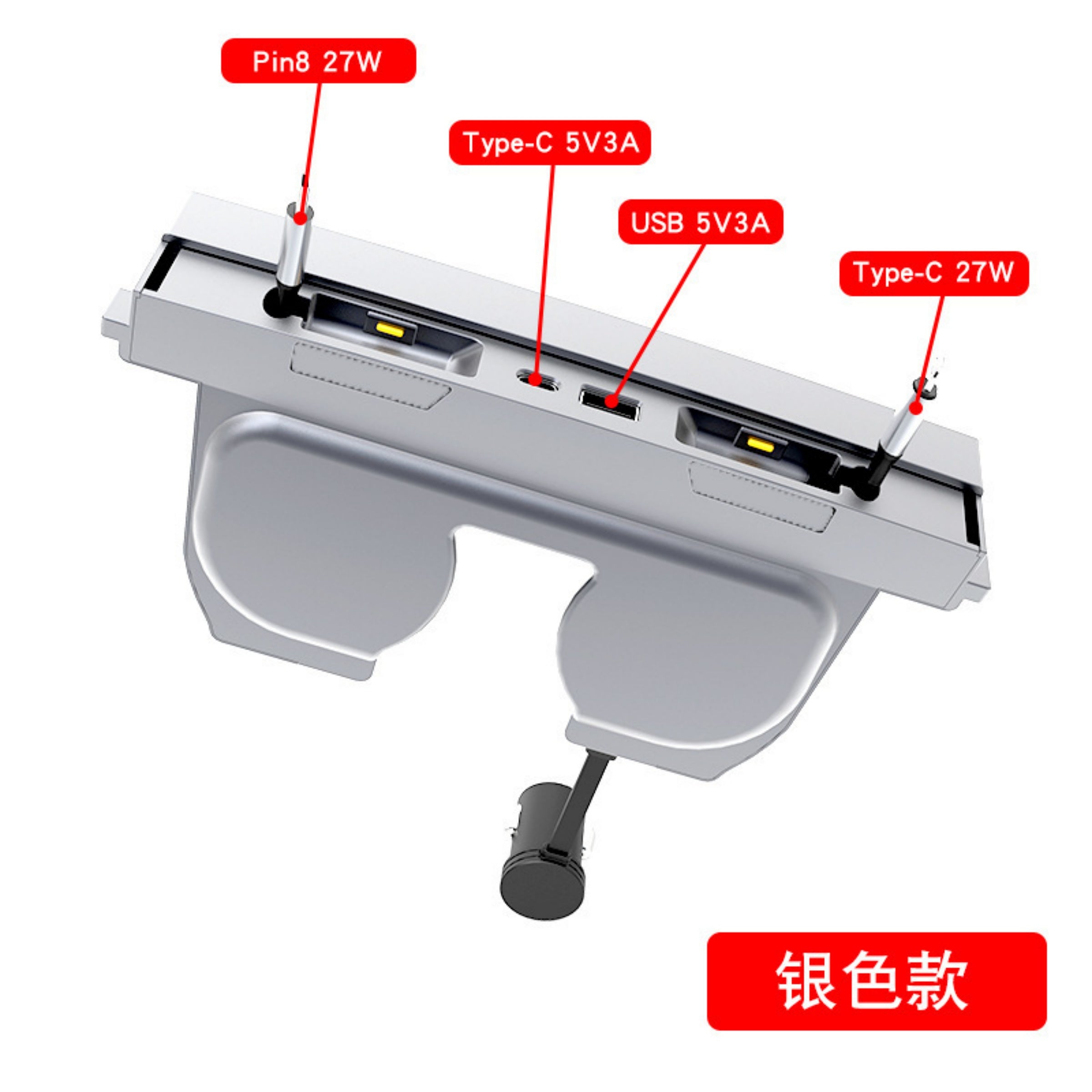 CUTIM Center Console USB Hub Docking Station for Tesla Model 3 Highland & New Model Y