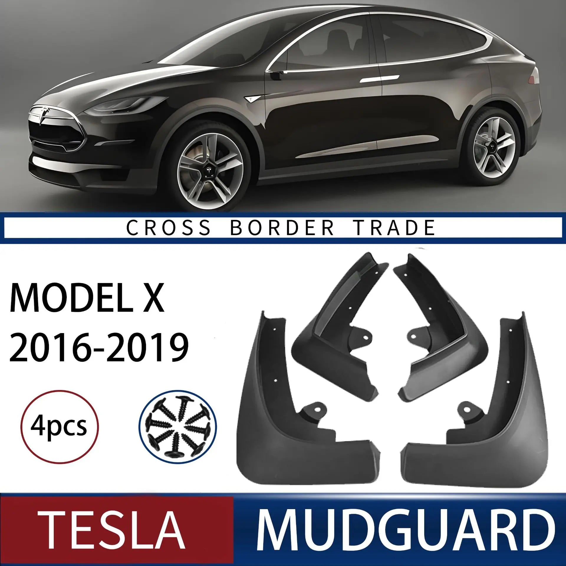 CUTIM Mud Flaps Upgrade for Tesla Model X 2016-2023