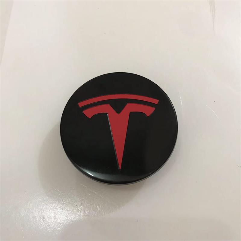 CUTIM Tesla Wheel Center Cap Emblem - Car Wheel Hub Cover Badge