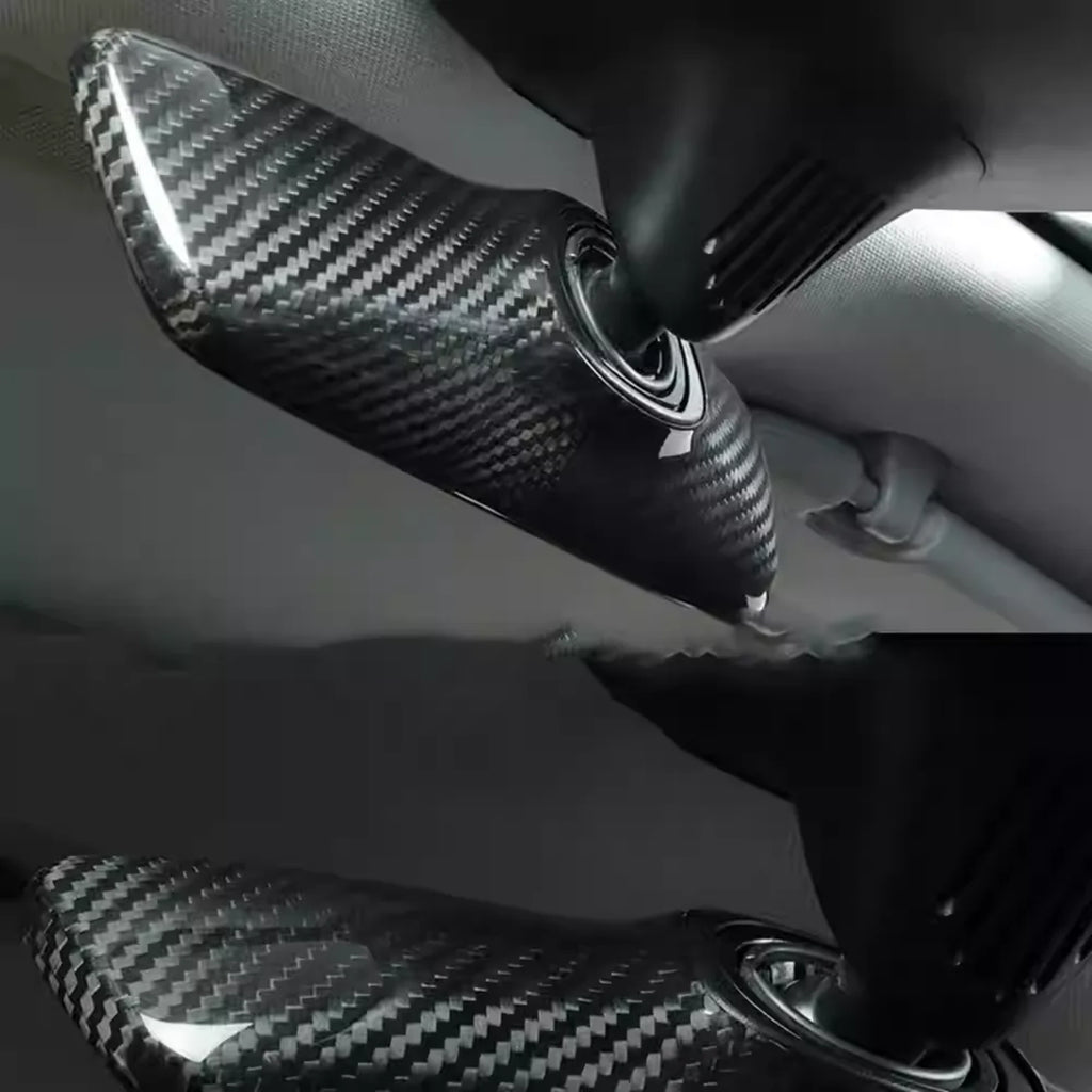 Dry Carbon Fiber Interior Rearview Mirror Cover for Tesla Model 3 / Y
