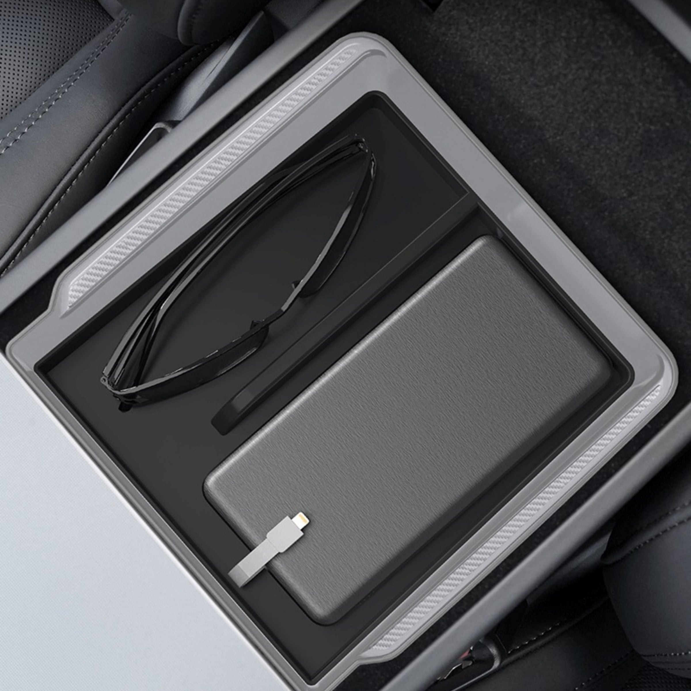 Central Control Armrest Box Storage Box Renewal Version for Tesla Model 3 Highland & Model Y Juniper