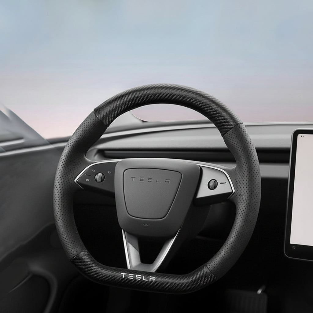 Sport Carbon Fiber Steering Wheel for Model 3 Highland & Model Y Juniper