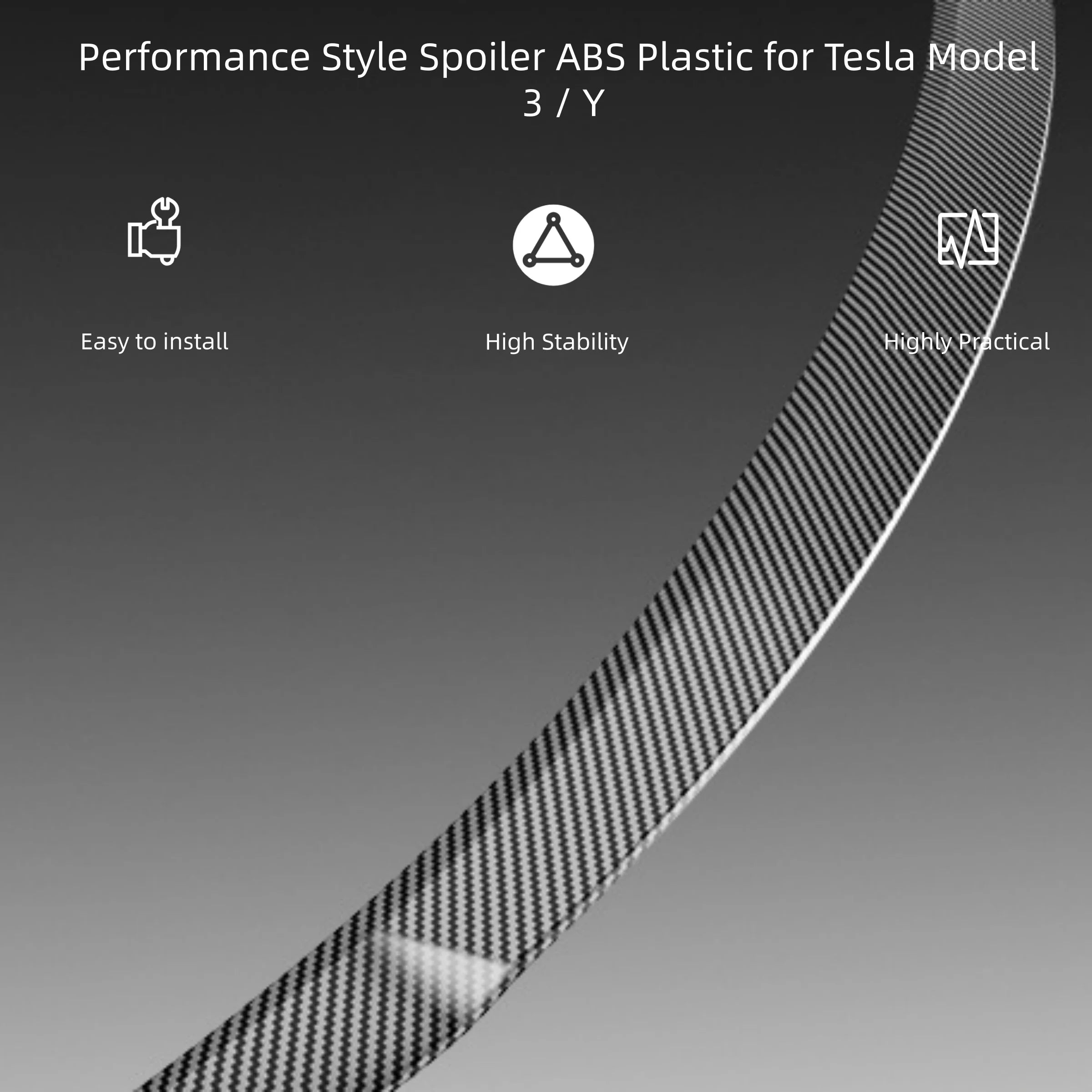 CUTIM Performance Style Spoiler ABS Plastic for Tesla Model 3 / Y
