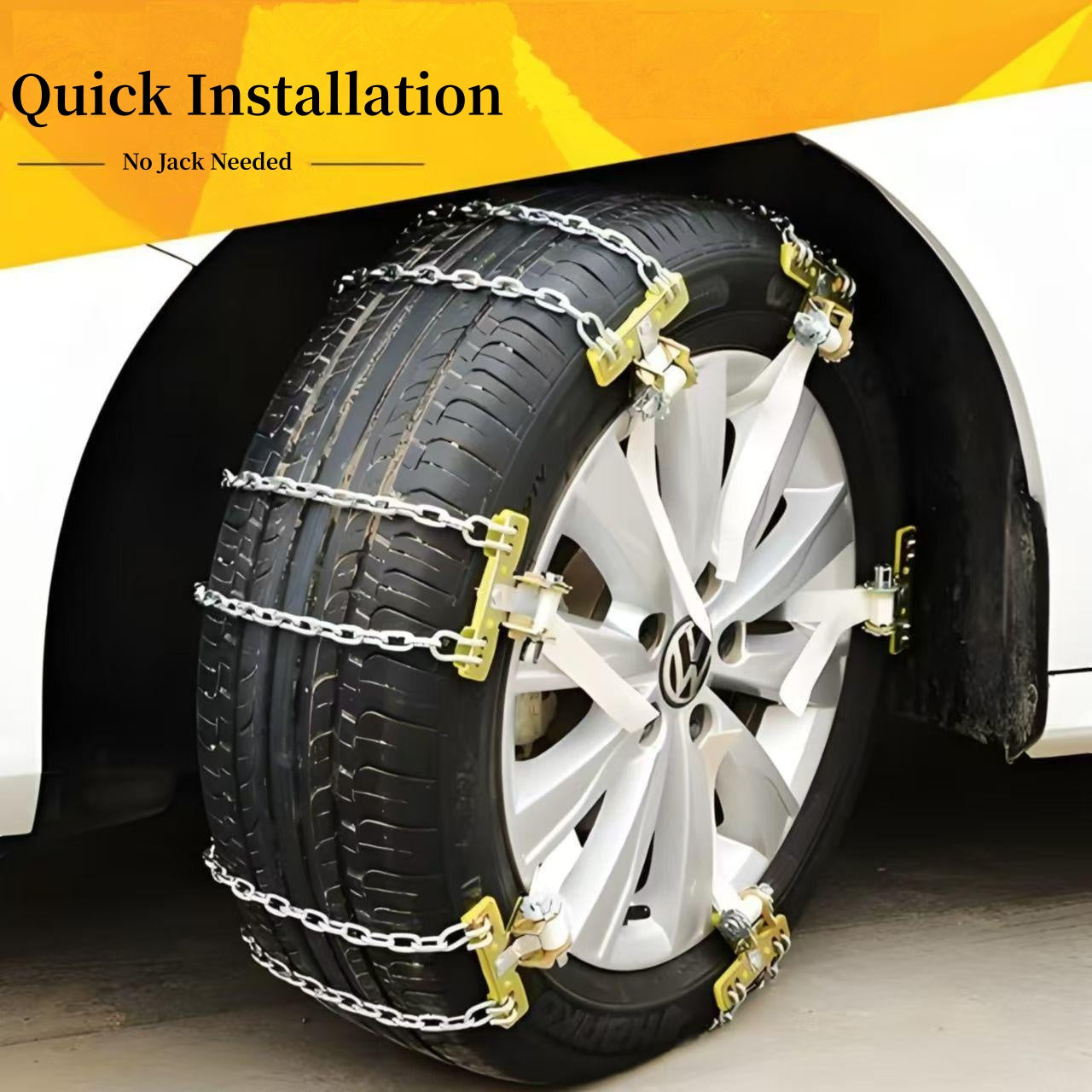 CUTIM Heavy-Duty Emergency Snow Chains for Tesla Model 3 / Model Y / Model S / Model X – Winter Anti-Slip Traction Chains