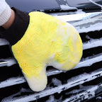 Bear Paw Coral Fleece Car Cleaning Gloves for Tesla Model 3/Y/S/X