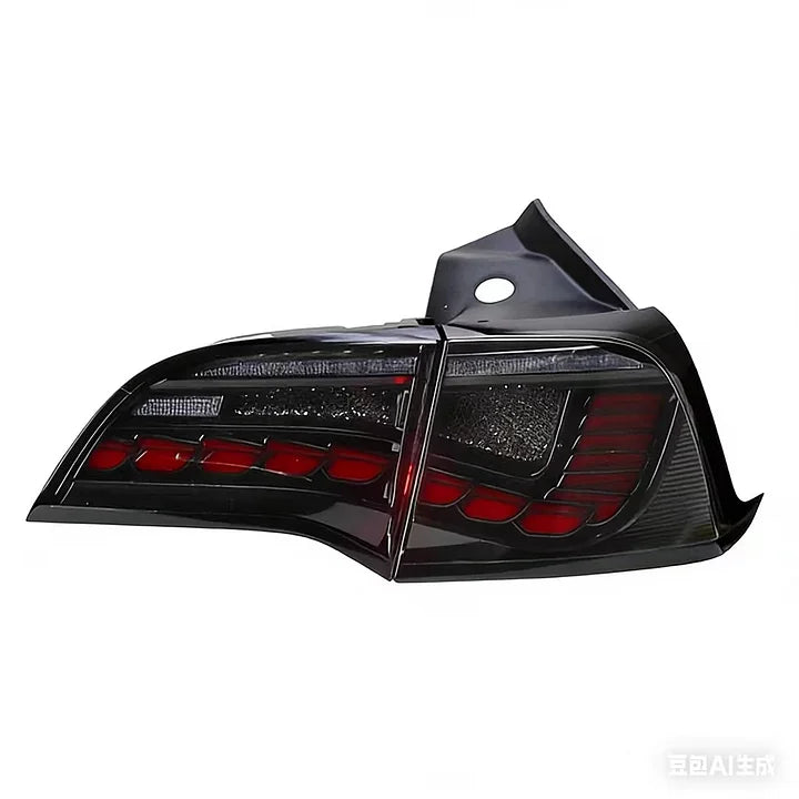 CUTIM Tesla Tail Light Assembly Modification - Dragon Scale LED DRL & Sequential Turn Signal