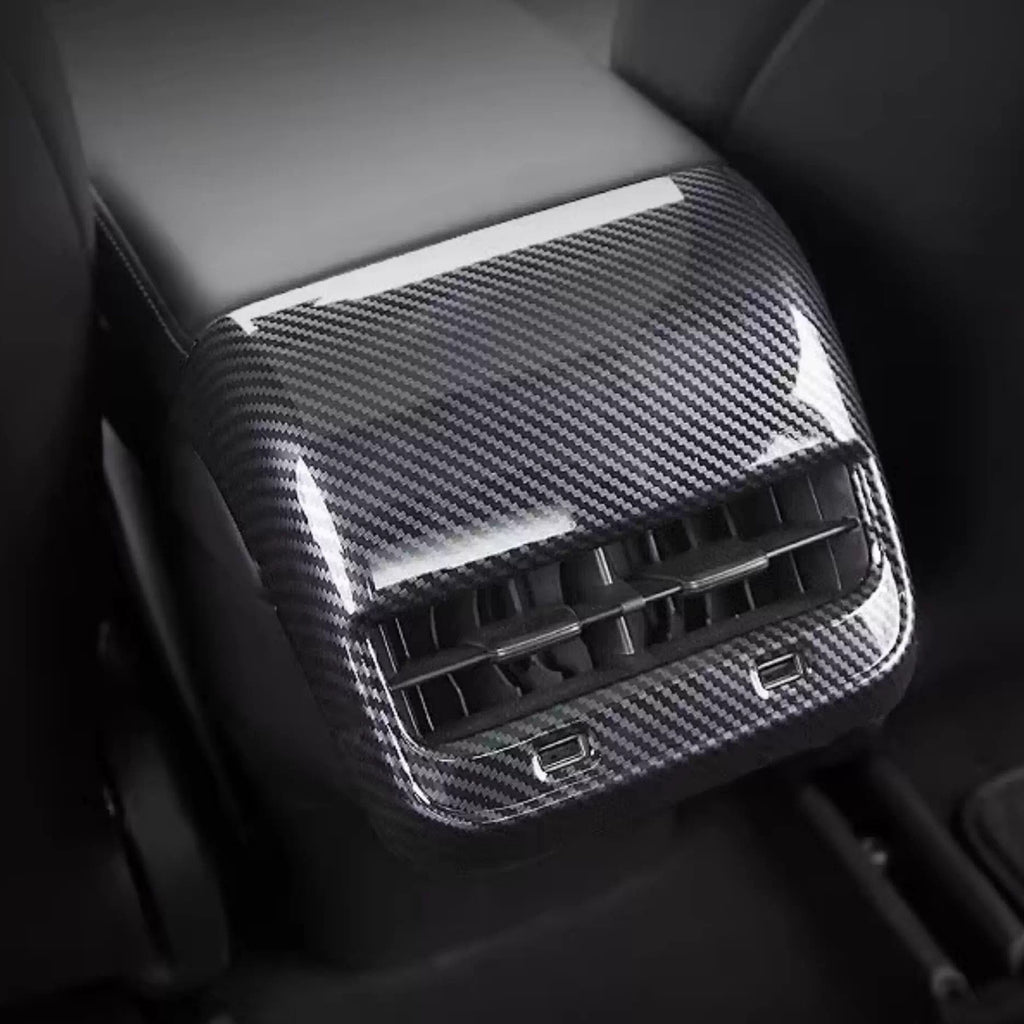 Model 3 / Y Backseat Air Vent Cap Cover - Real Dry Carbon Fiber