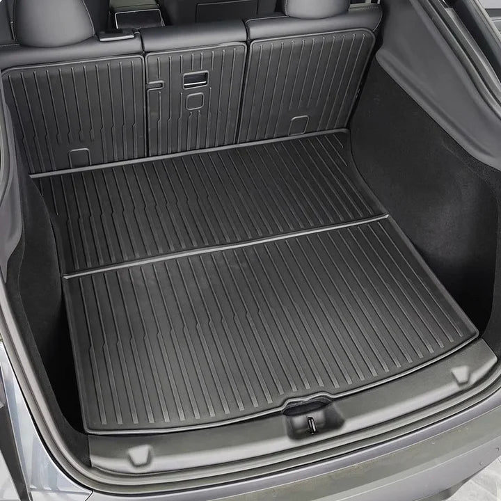 Tesla Model Y Juniper Trunk Mats Set – Front & Rear All-Weather TPE Cargo Liners