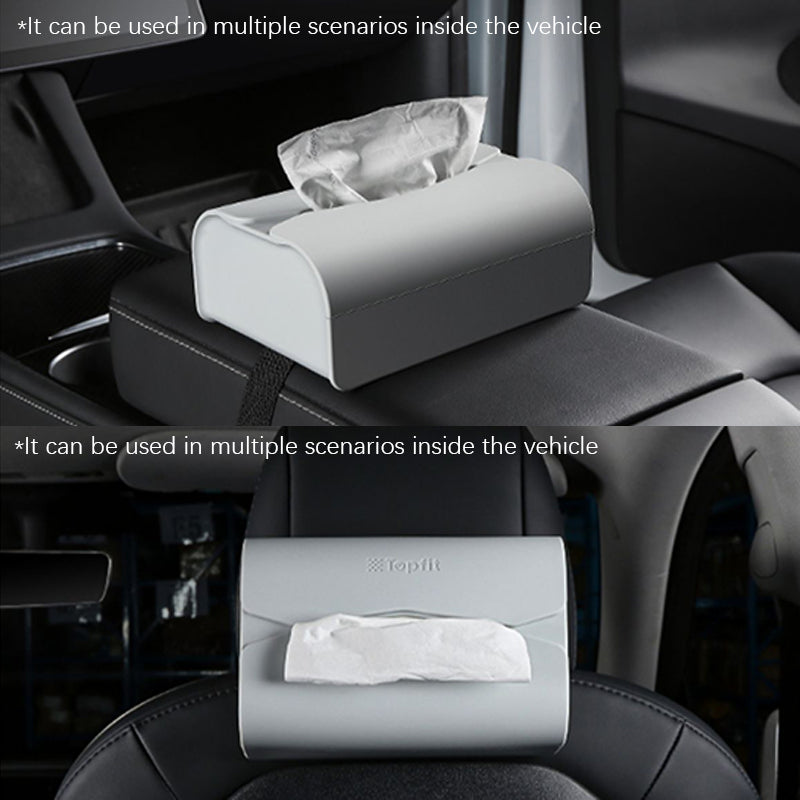 CUTIM Tissue Holder Silicone Tissue Box Cover for Tesla Model 3/Y/S/X