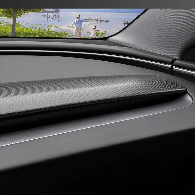 Real Dry Carbon Fiber Dashboard Cover Overlay for Model 3 Highland / Model Y Juniper