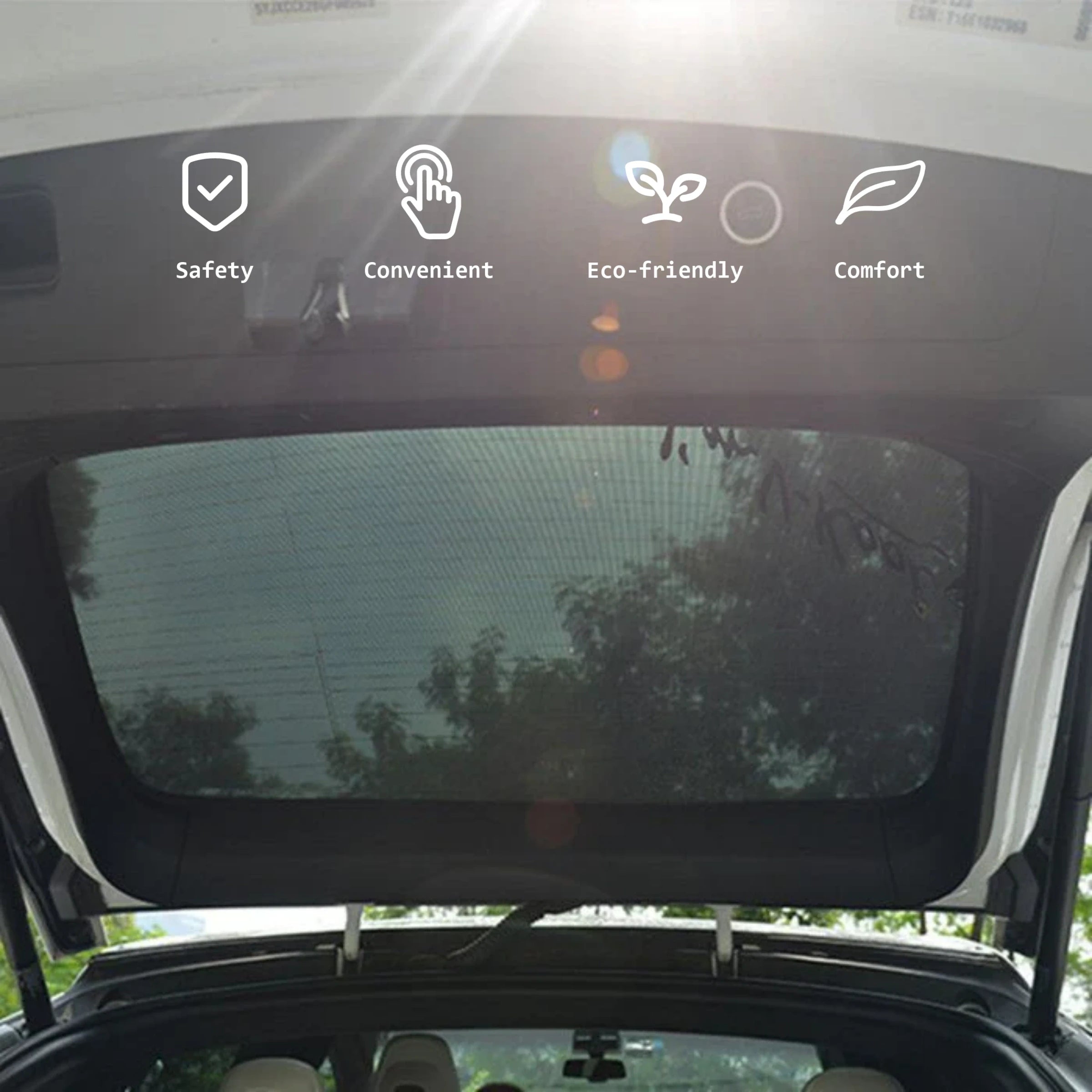 CUTIM Front Skylight Roof/Tailgate Sunshade for Model X