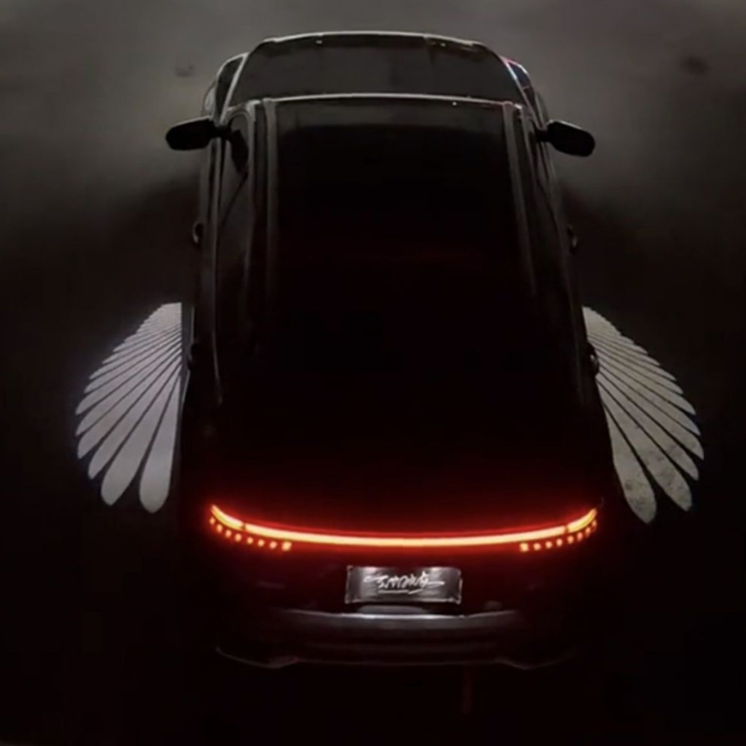 CUTIM Model 3 Highland & New Model Y Angel Wings Rearview Mirror Welcome Light