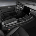 Real Dry Carbon Fiber Center Console Side Panel Overlays for Model 3 Highland / Model Y Juniper (2 Pieces)