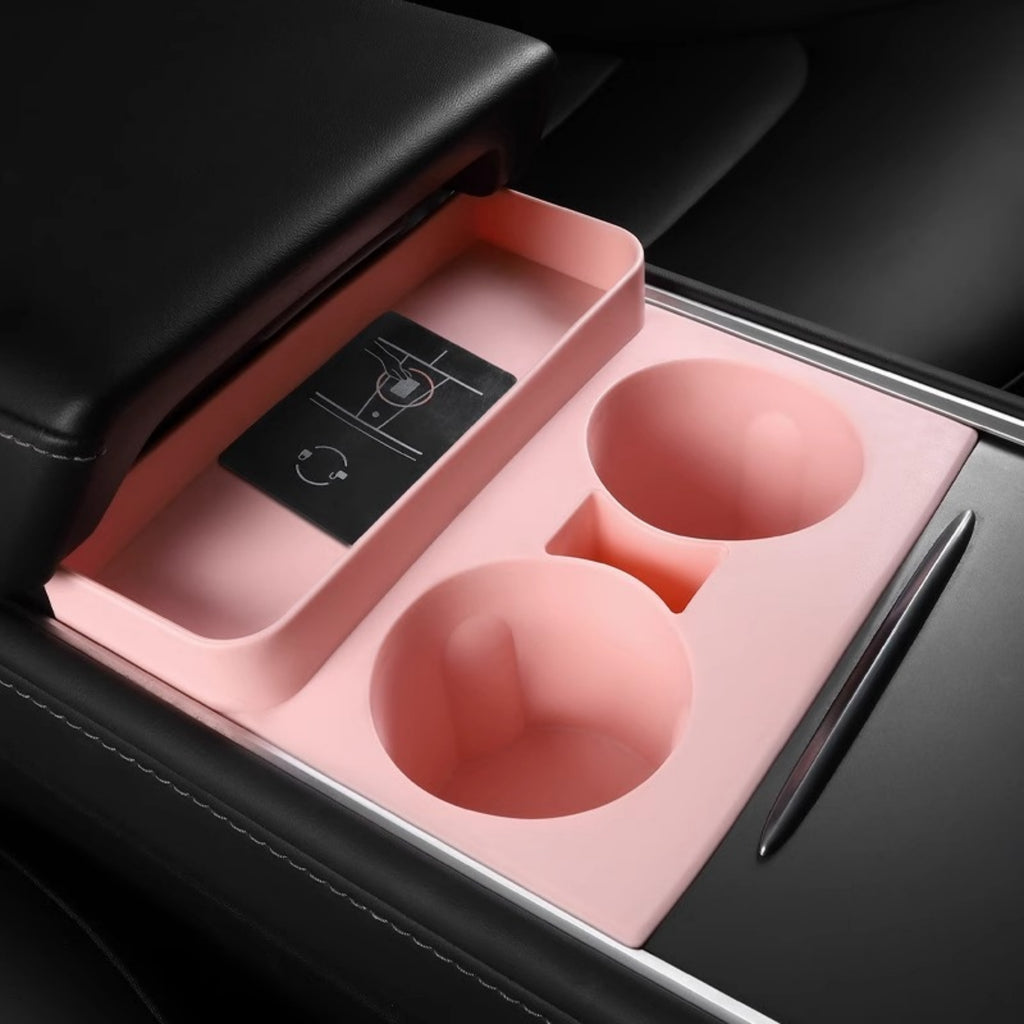 CUTIM Center Console Silicone Cup Holder For Tesla Model 3/Y