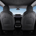 CUTIM Lattice Leather Seat Back Protector for Tesla Model 3 & Model Y