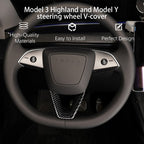 CUTIM Steering wheel V-cover for Model 3 Highland & Model Y