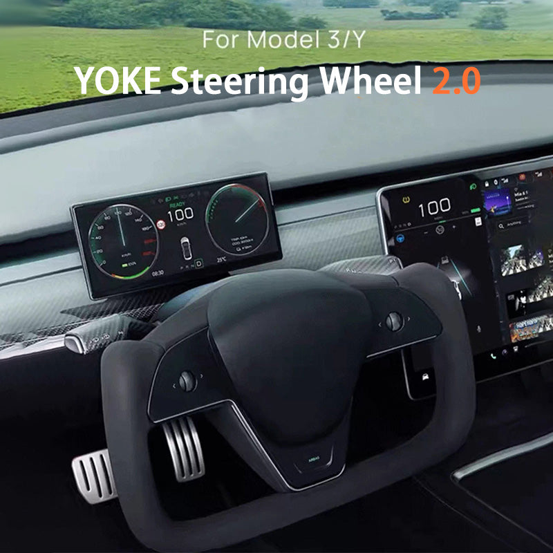 CUTIM New Plaid Steering Wheel for Tesla Model 3 / Y