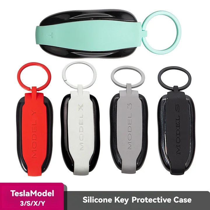 CUTIM Tesla Original Style Key Case, Remote Start Key Chain & Protective Cover
