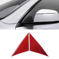 Real Dry Carbon Fiber A-Pillar Accent Overlays for Tesla Model 3 / Y