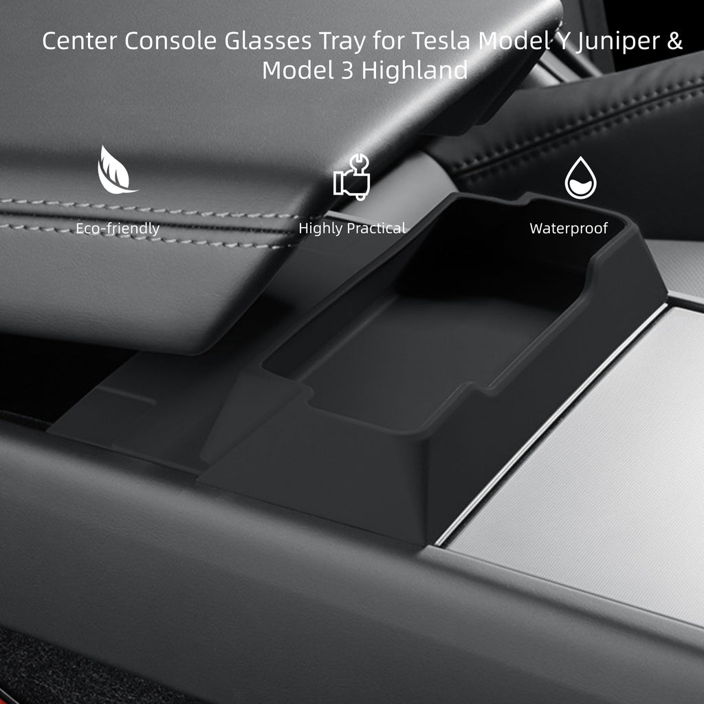 Center Console Glasses Tray for Tesla Model Y Juniper & Model 3 Highland