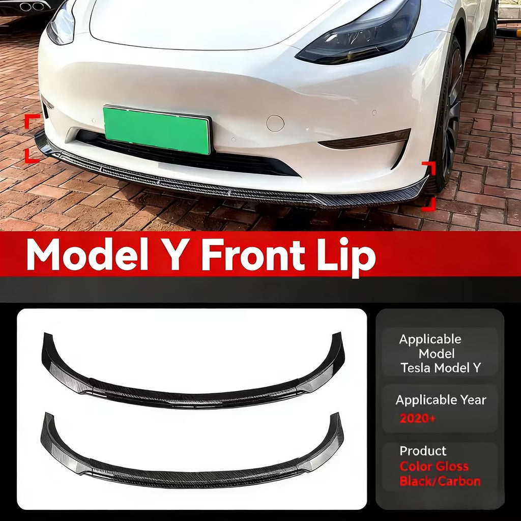 CUTIM For Tesla Model Y Front Splitter Lip & Bumper Surround Modification Kit