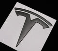 Tesla Black Metal Emblem Badge Set