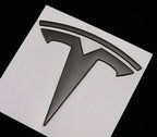 Tesla Black Metal Emblem Badge Set