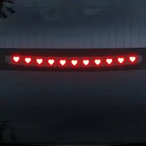 Heart pattern brake light projection sticker for Tesla
