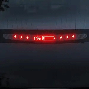 Battery icon brake light projection sticker for Tesla Model 3 