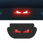 Tesla brake light projection sticker with eye pattern illuminated