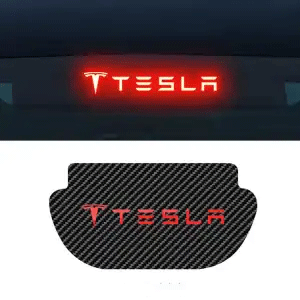 Tesla brake light projection decal with TESLA lettering